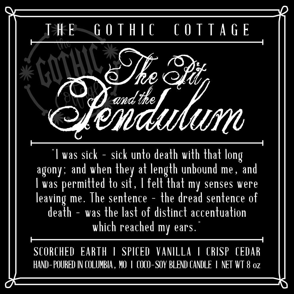 Cedar & Spice—8oz black candle | The Pit and the Pendulum