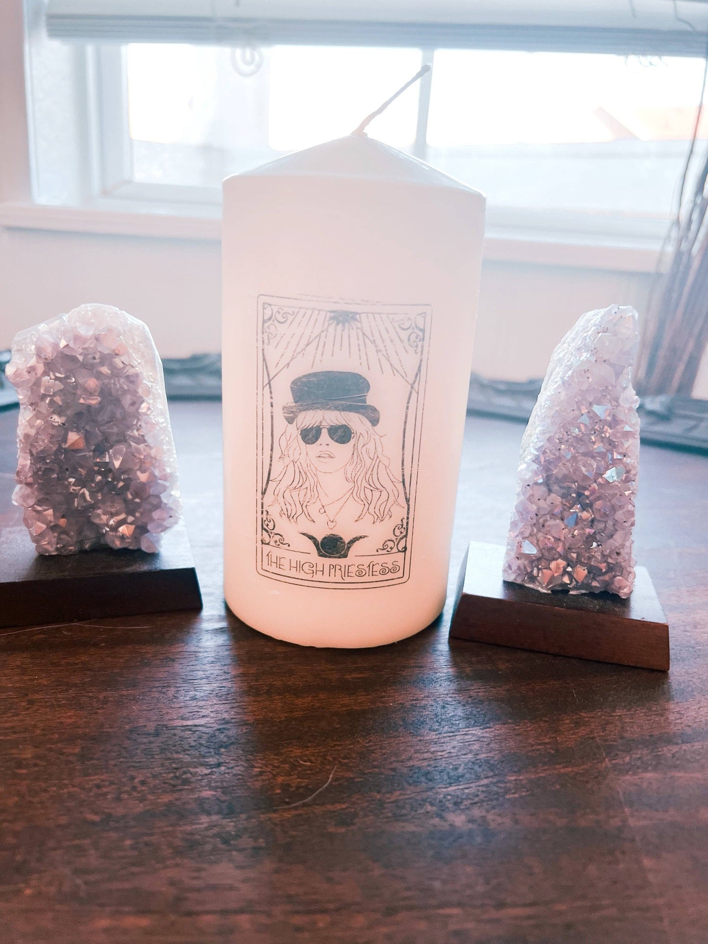 High Priestess Stevie Nicks Tarot Pillar Candle