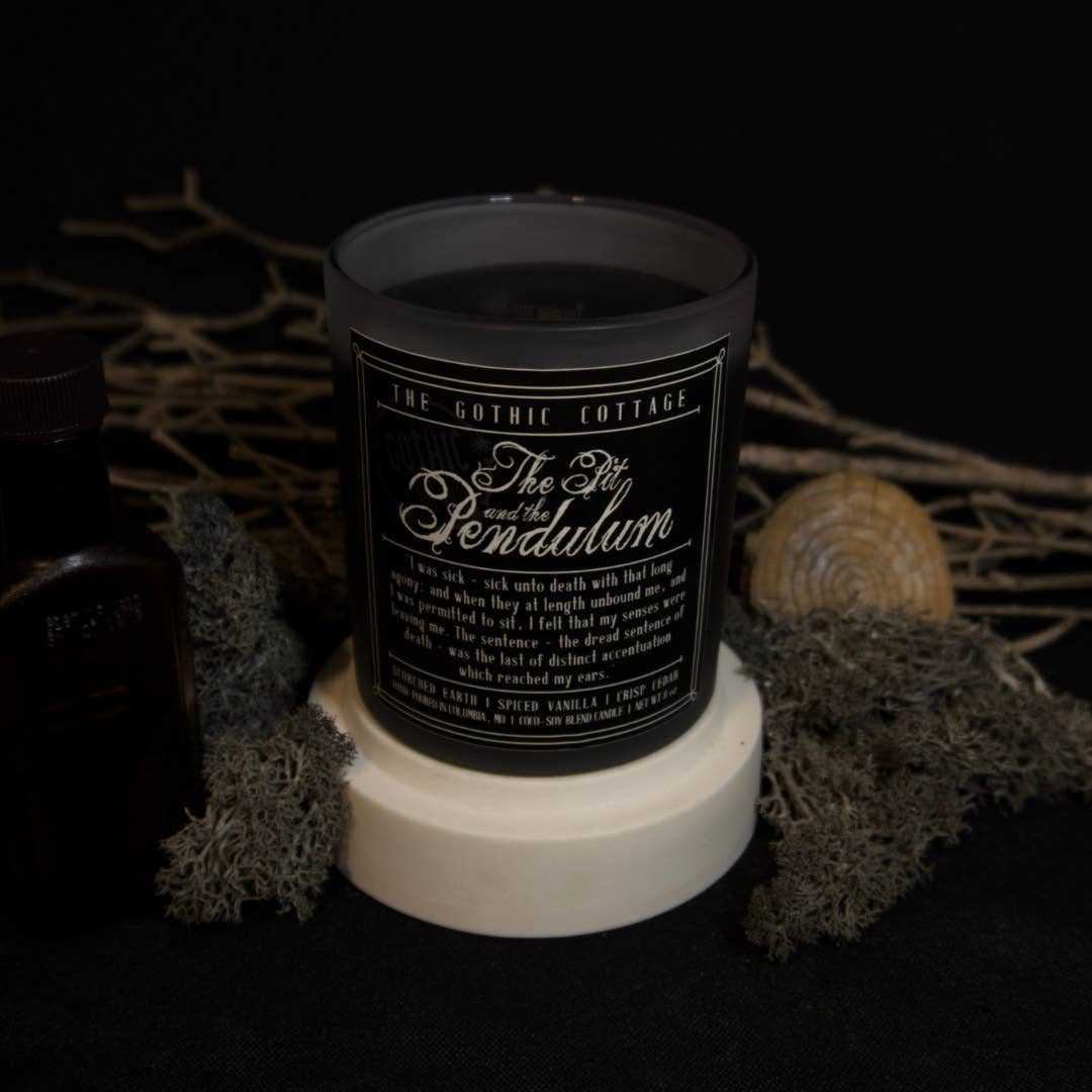 Cedar & Spice—8oz black candle | The Pit and the Pendulum