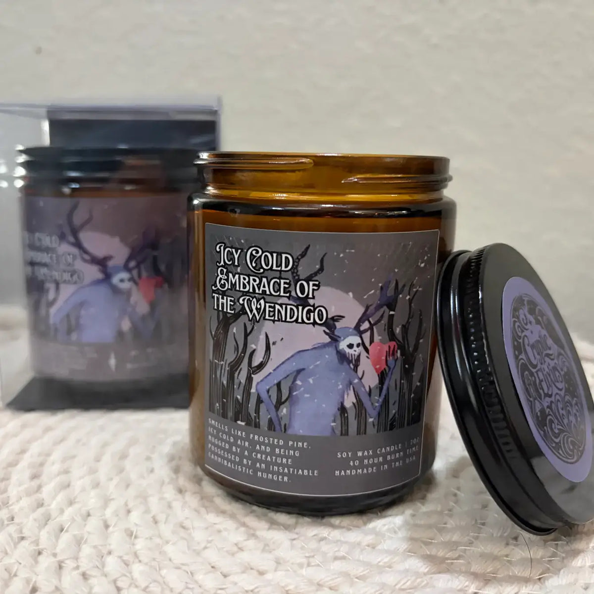 Icy Cold Embrace of the Wendigo Cryptid– Scented Soy Candle