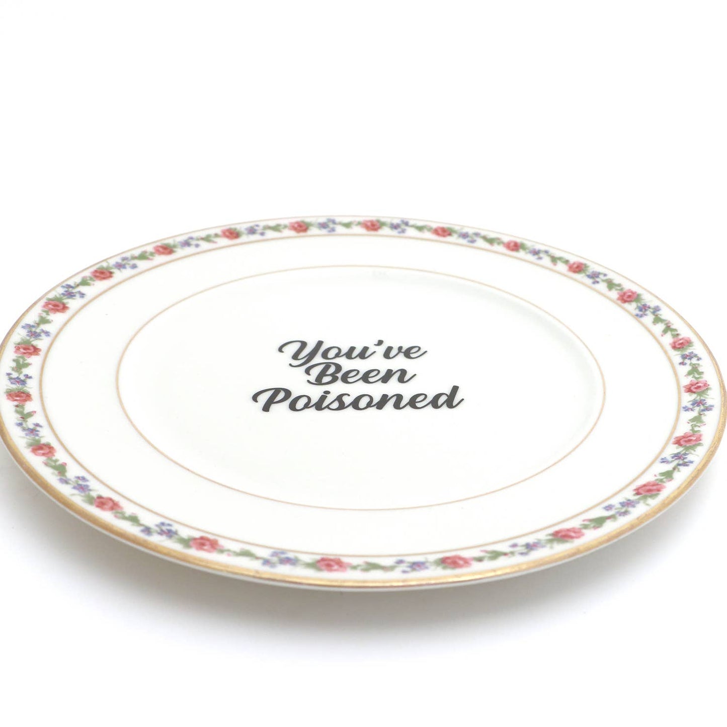 You've Been Poisoned vintage upcycled 10.5" Plate Program