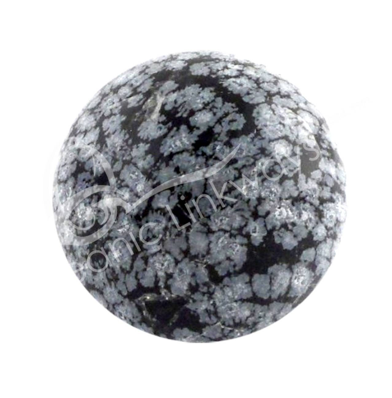 SPHERE - OBSIDIAN, SNOWFLAKE 1.5" (PC)