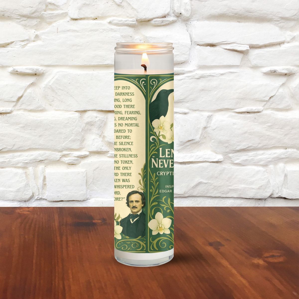Edgar Allan Poe The Raven Lenore Hand Poured Scented Candle