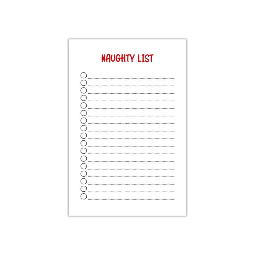 "Naughty List" Notepad