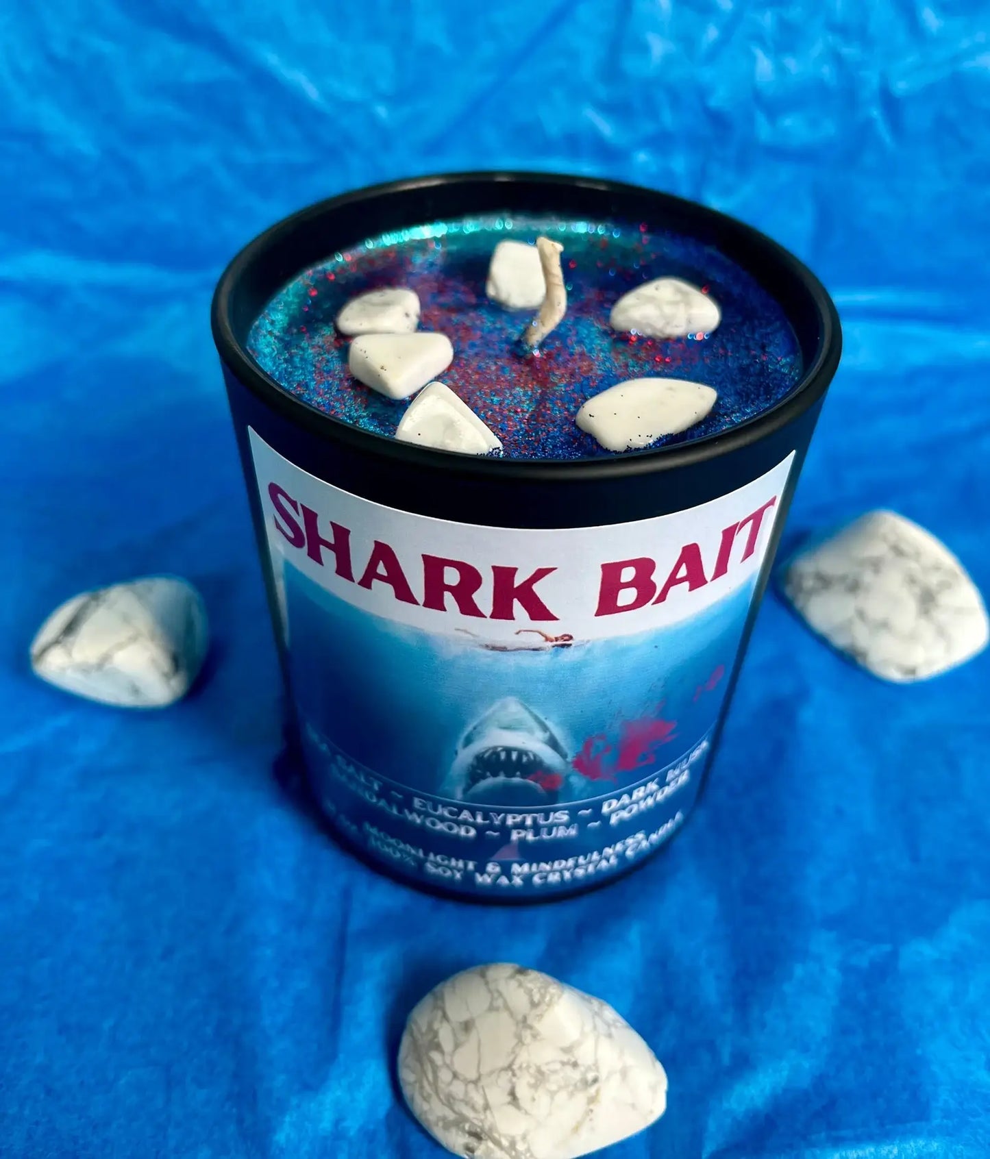 Shark Bait (Jaws) 100% Soy Wax Crystal Candle, Summer Scent