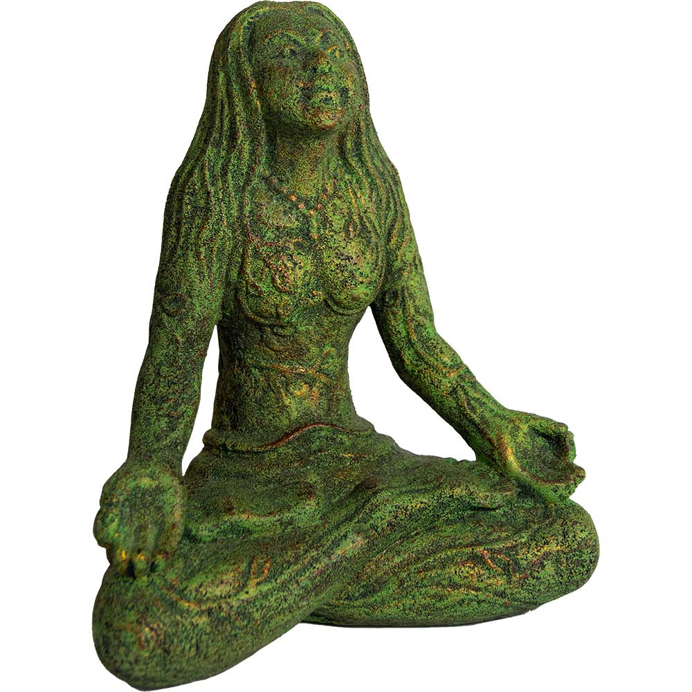 Volcanic Stone Statue - Mother Earth Lotus Pose