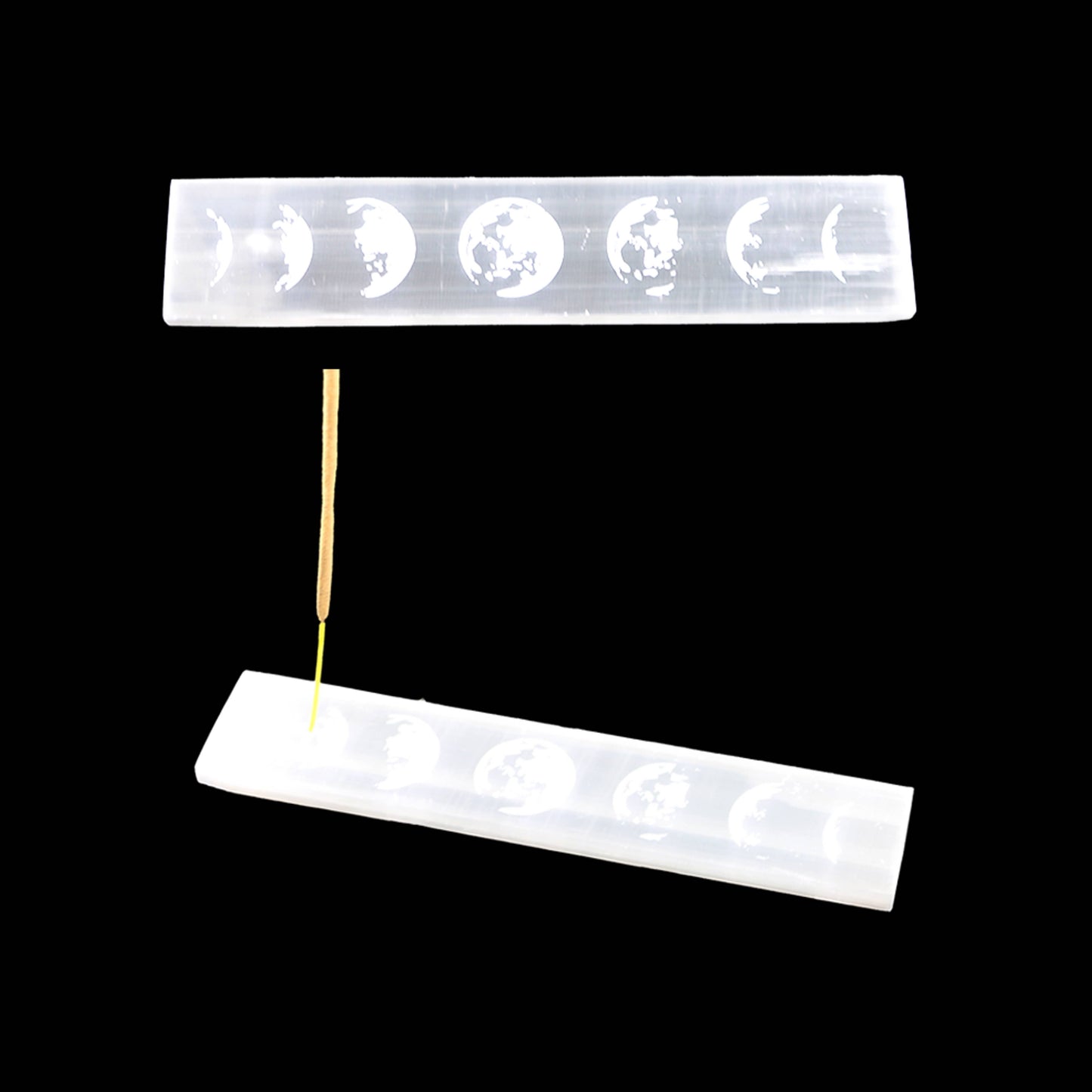 Incense Ash Catcher - Selenite Half Moon (8 in.)