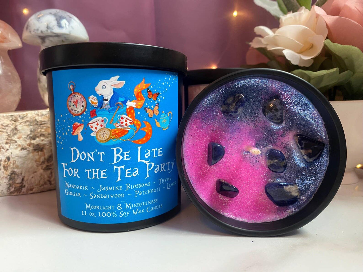 Don't Be Late for the Tea Party 100% Soy Wax Crystal Candle