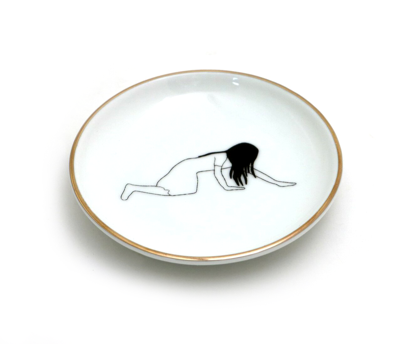 The Ring, Ring Dish, Jewelry Holder, 22k Gold Accents, Hallo