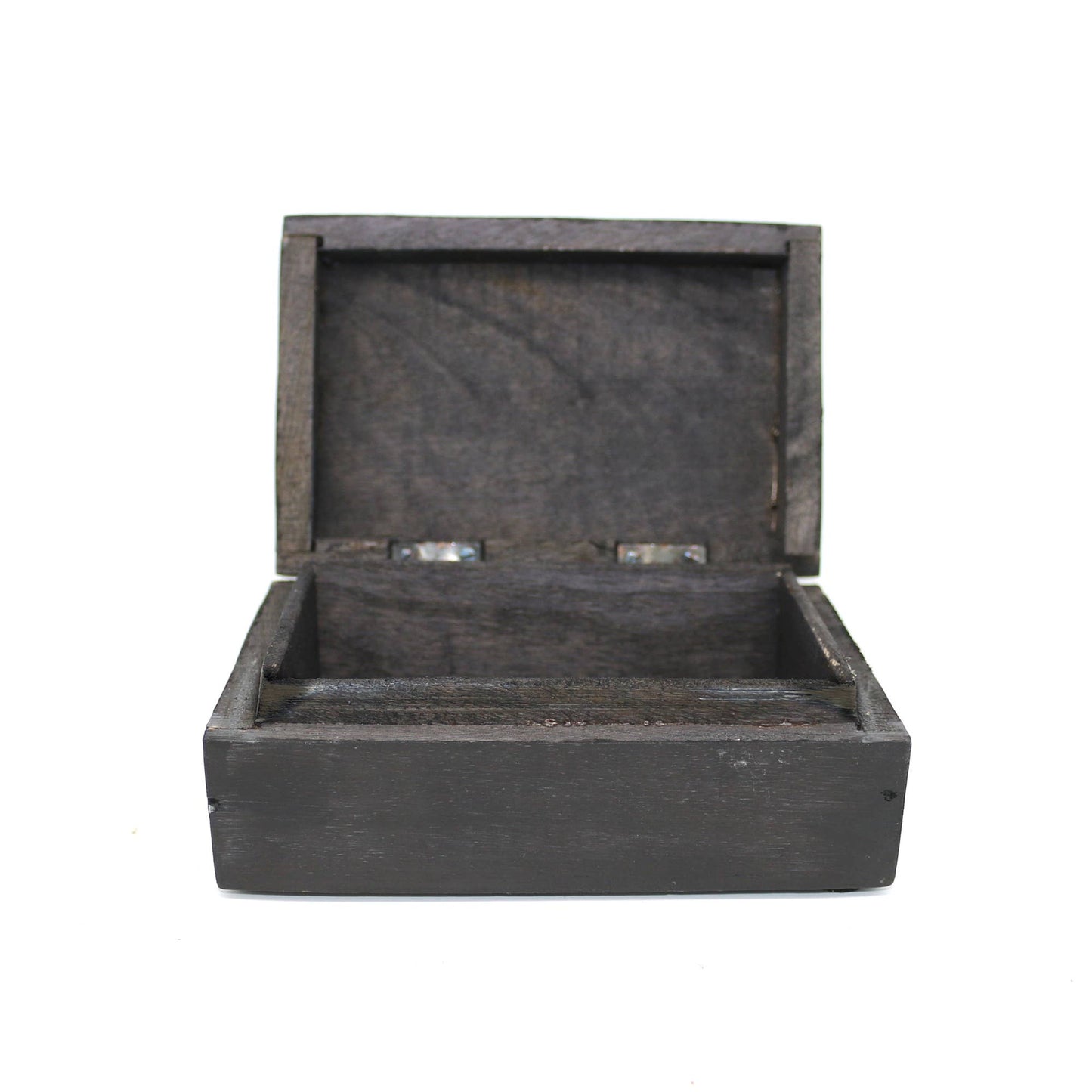 Wooden Storage Box (6 x 4 in.) - 7 Chakras (Black)