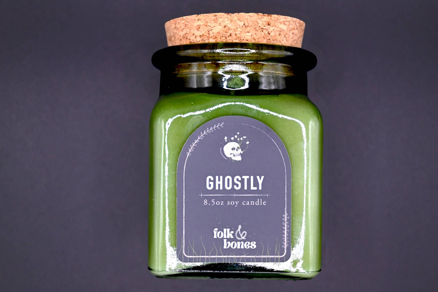 Ghostly - 8 oz Cedarwood Jasmine Pink Pepper Soy Candle