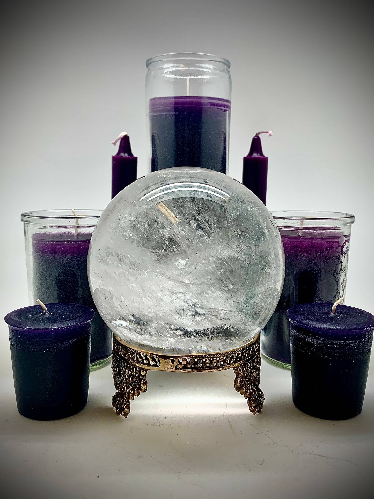 Purple Votive Candle - spiritual development, awareness