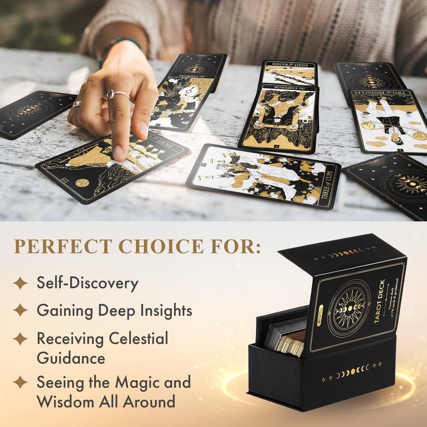 Wyspell Classic Tarot Cards - Gold Edition