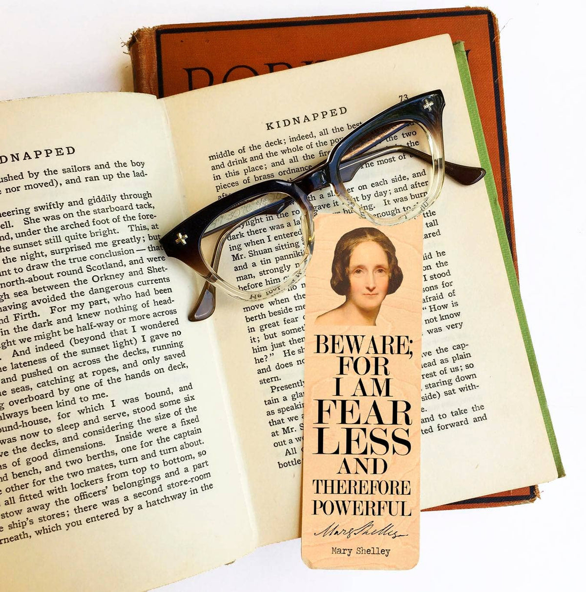 Mary Shelley Quote Frankenstein Wood Bookmark