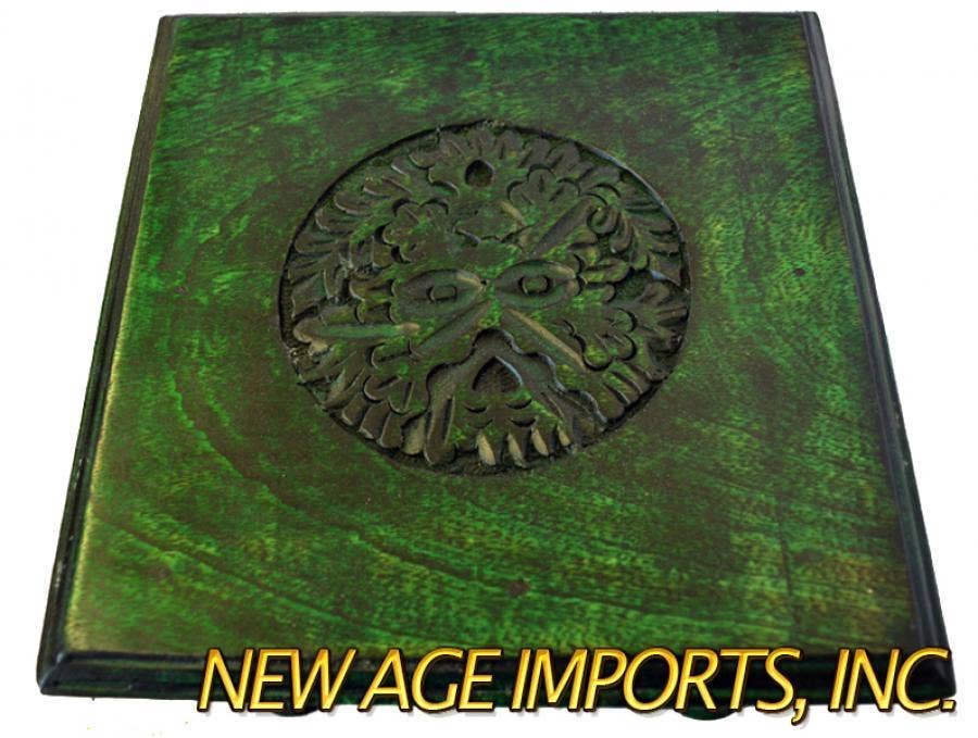 Green Man Altar Table 8"L X 5"H
