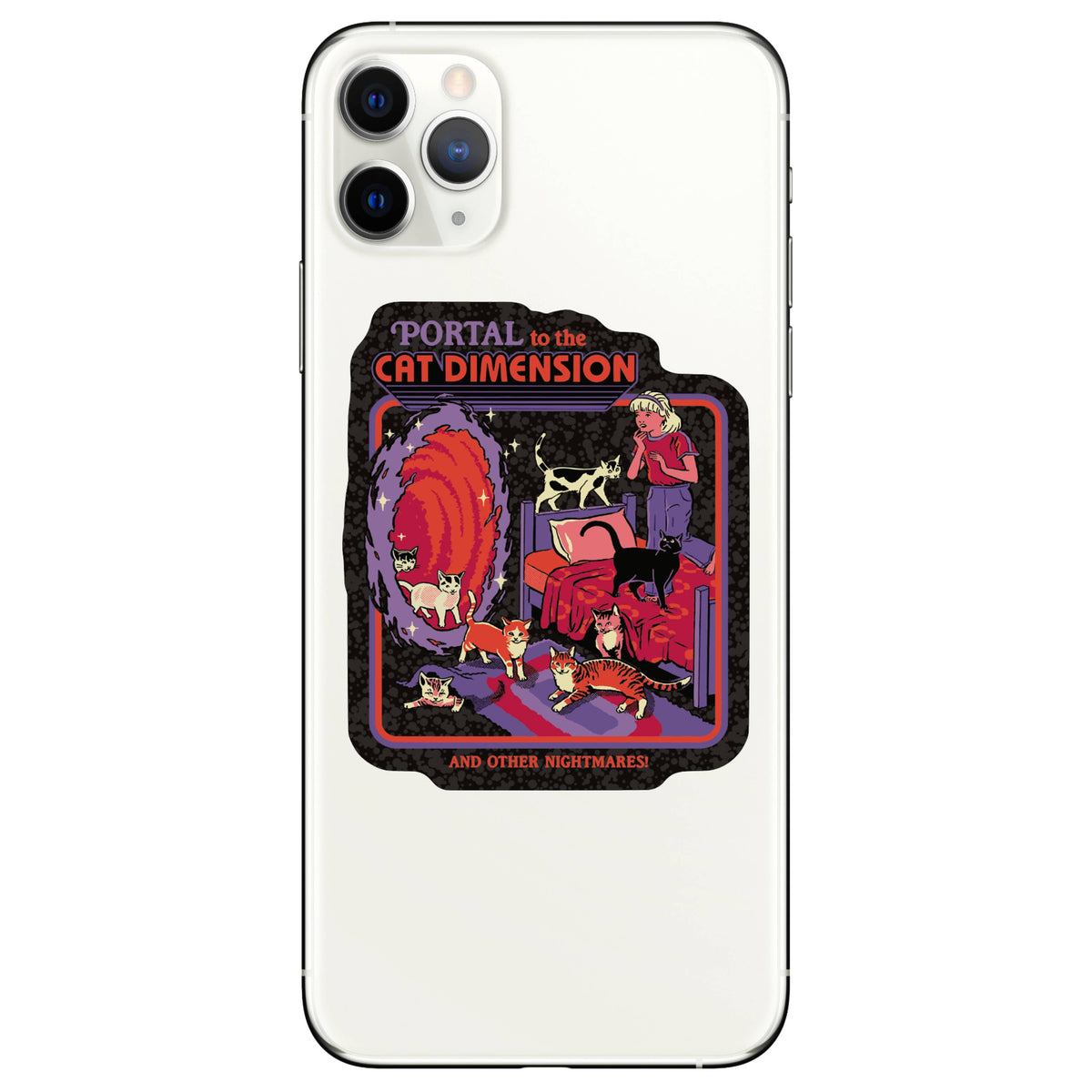 Cat Dimension Funny Horror High Quality Vinyl Sticker