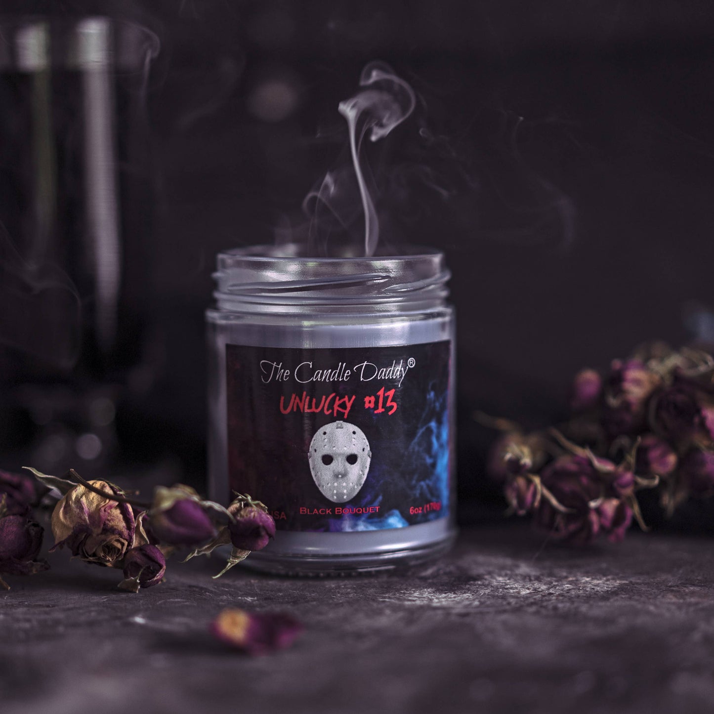 Halloween Candle -UNLUCKY #13 - BLACK BOUQUET HORROR MOVIE
