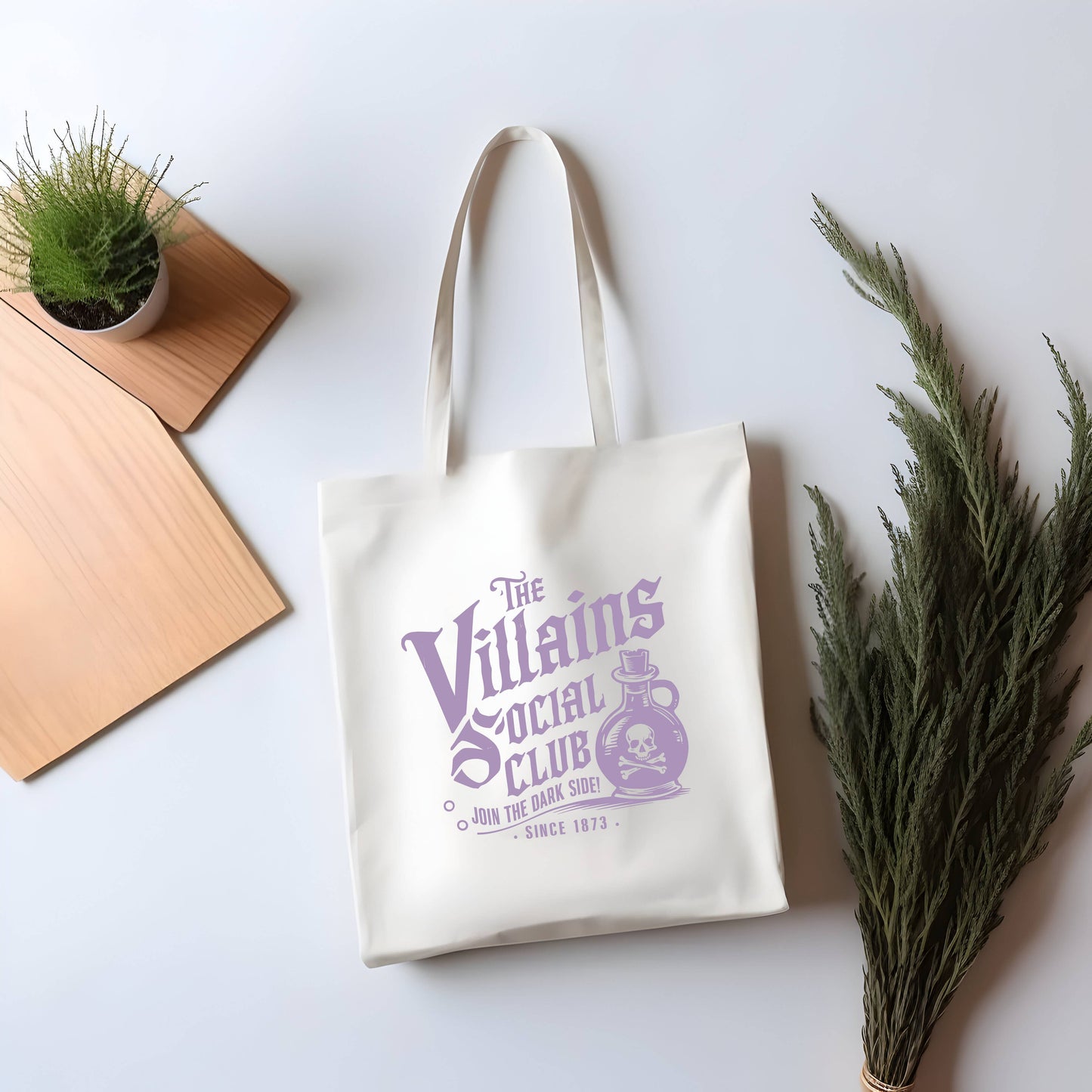 VILLAINS SOCIAL CLUB *THICK* canvas heavy duty tote bag