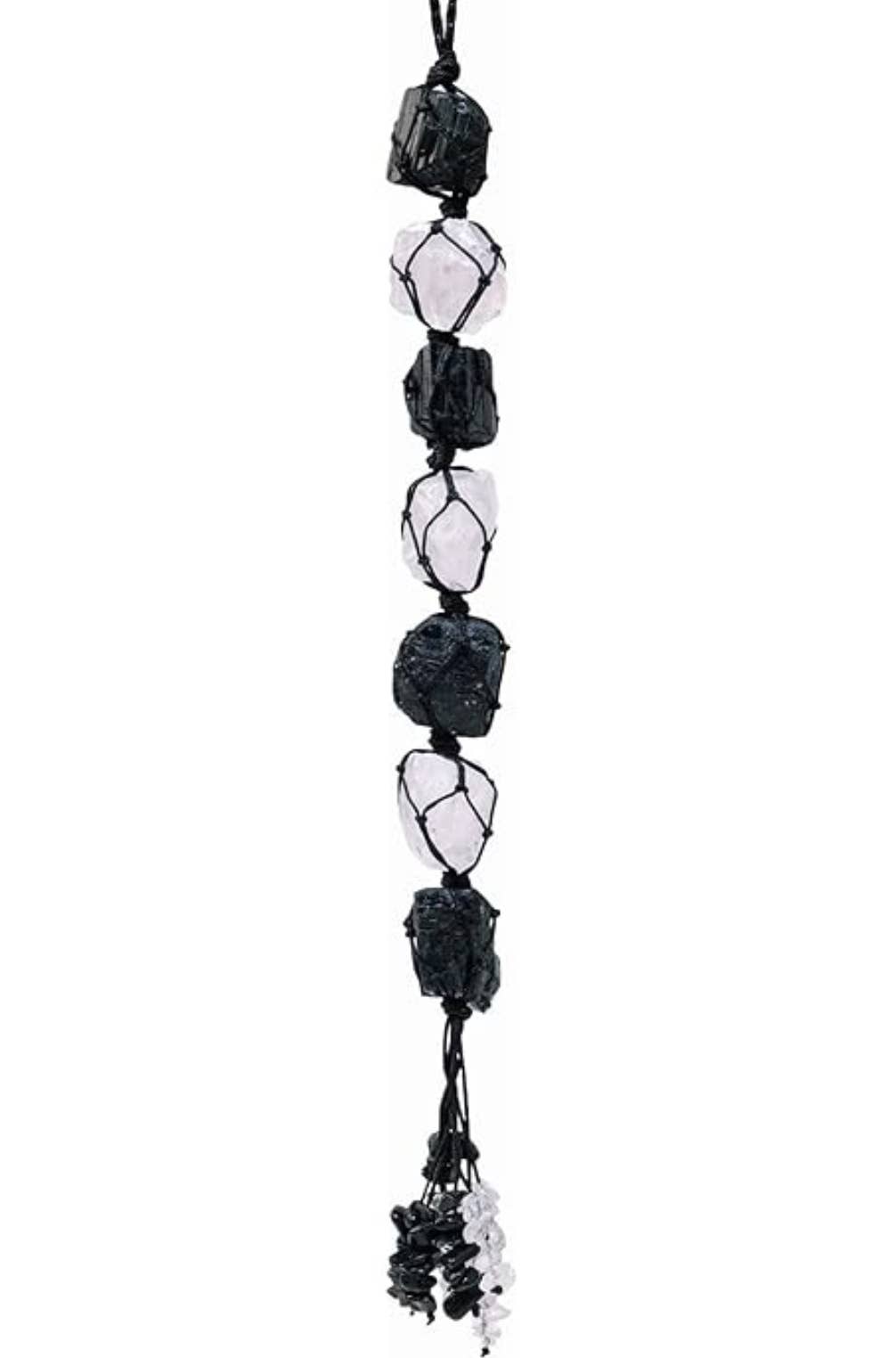 Black Tourmaline and Selenite Hanging | Cleansing | Decor