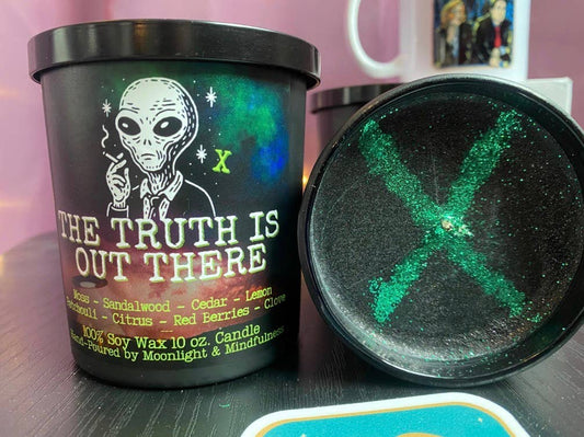 The Truth Is Out There Soy Wax Crystal Candle, Hand-Poured