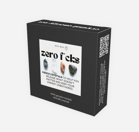 Zero f*cks - crystals for letting go - funny cheeky sarcasitc gift