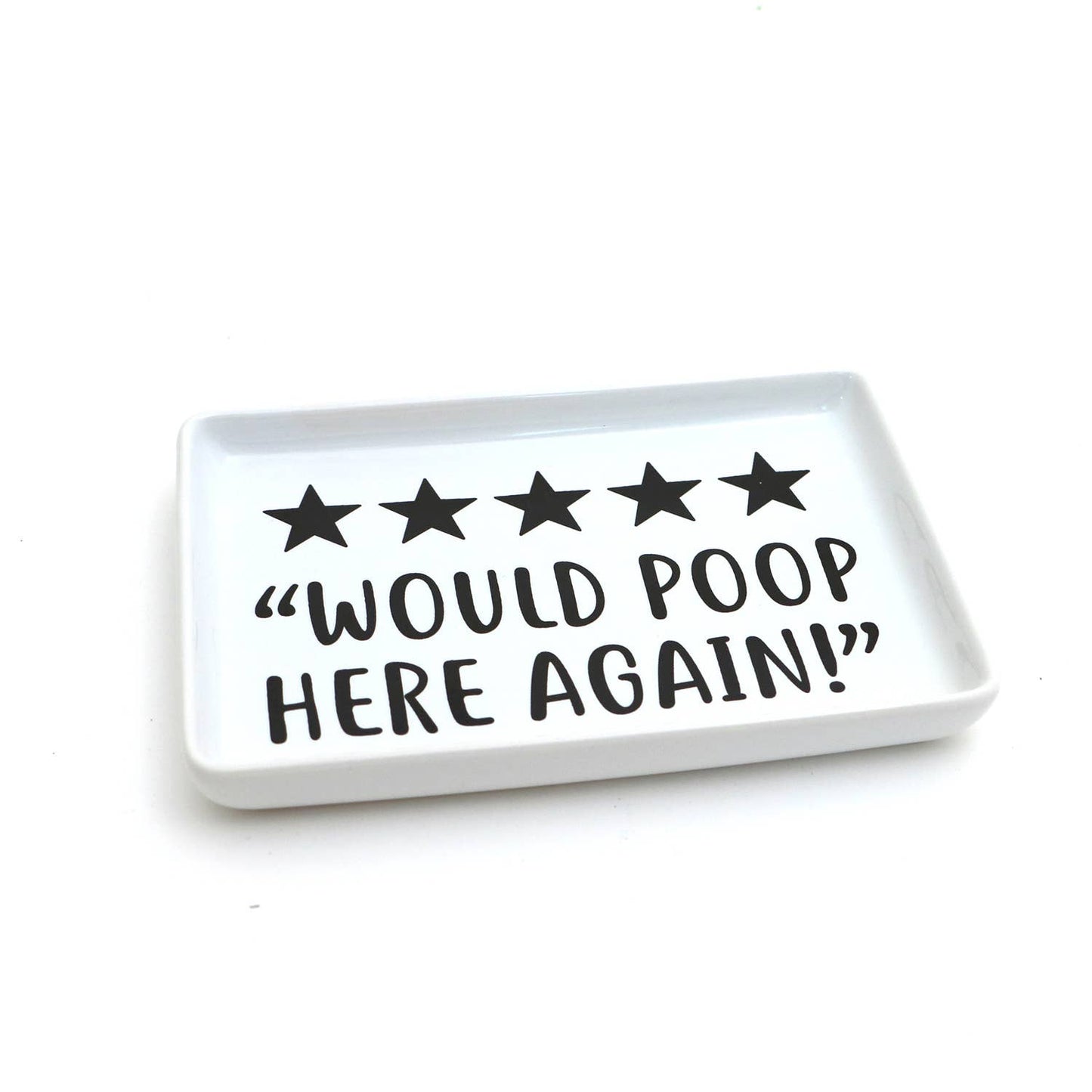 Poop Review soap dish, funny tray, bathroom decor, novelty