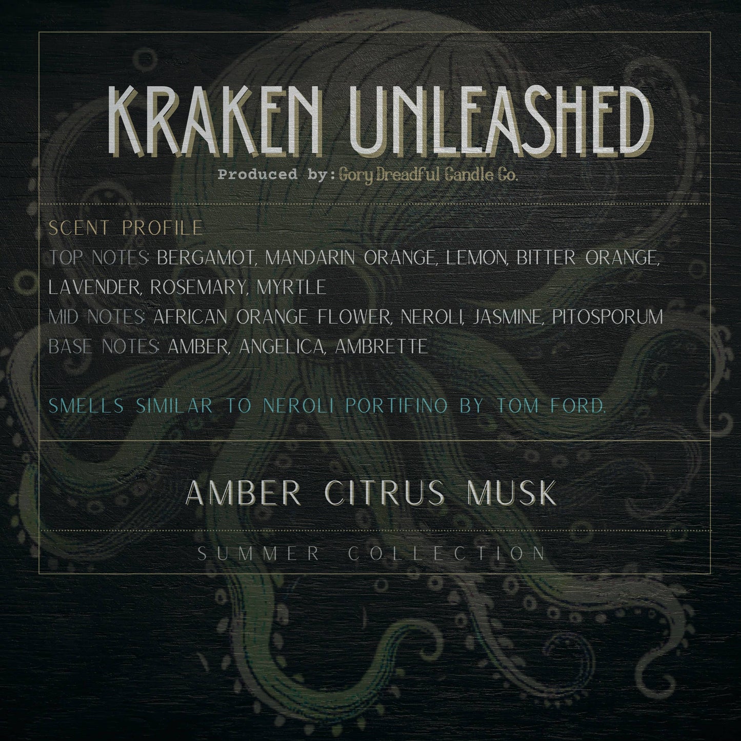 Kraken Unleashed Amber Citrus Musk Salt Crystal Potpourri