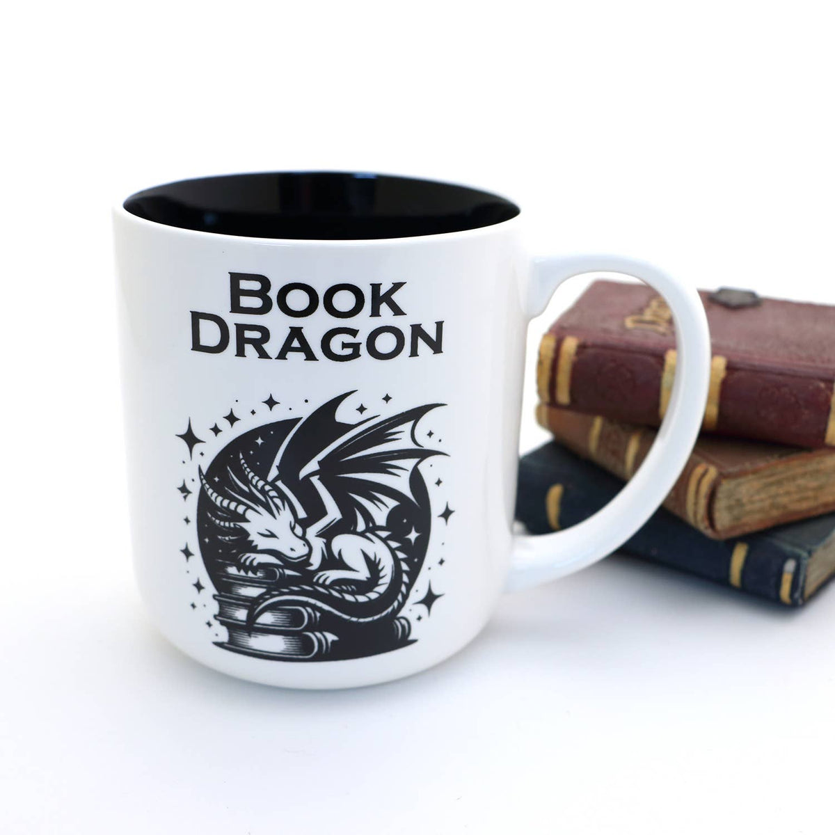 Book Dragon mug, It's not Hoarding if it's Books