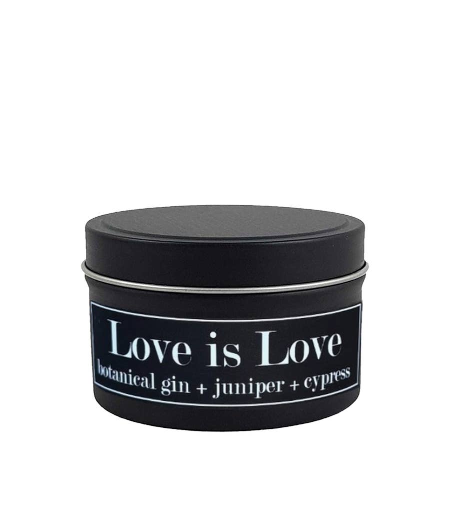 Love is Love 4oz Candle - Botanical Gin + Cypress + Juniper