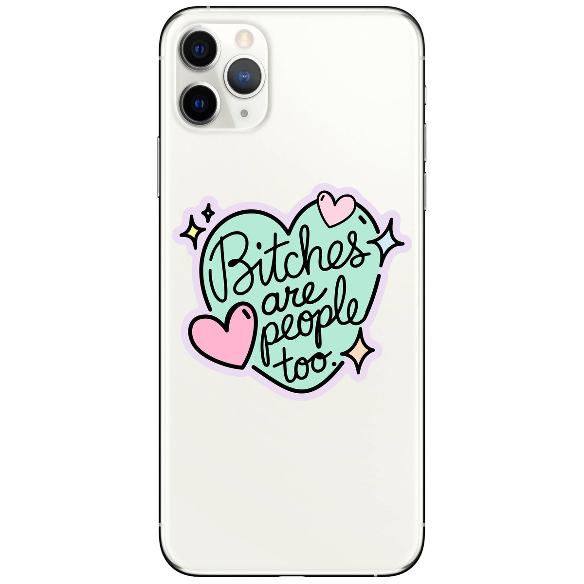 Funny Swear Bitches Heart High Quality Vinyl Sticker