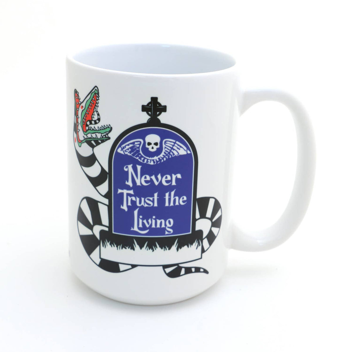 Beetlejuice Mug, Sandworm, Never Trust The Living
