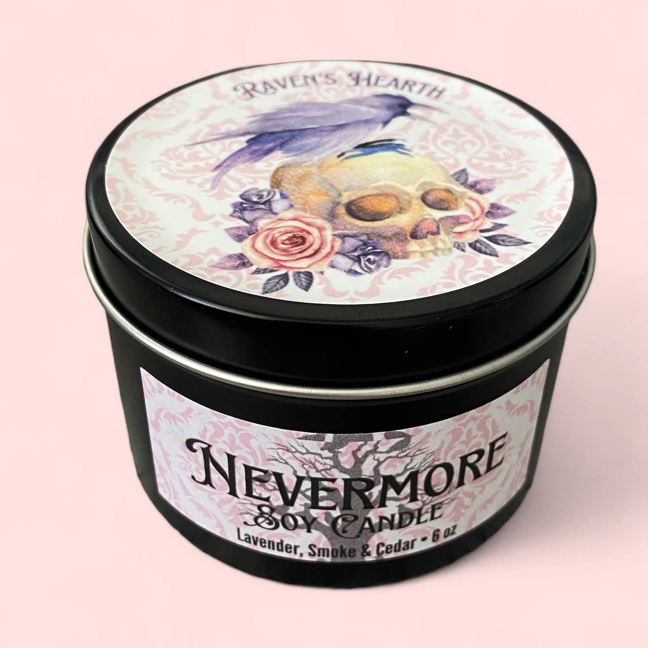 Nevermore Soy Candle | Lavender & Oud | Gothic | Vegan