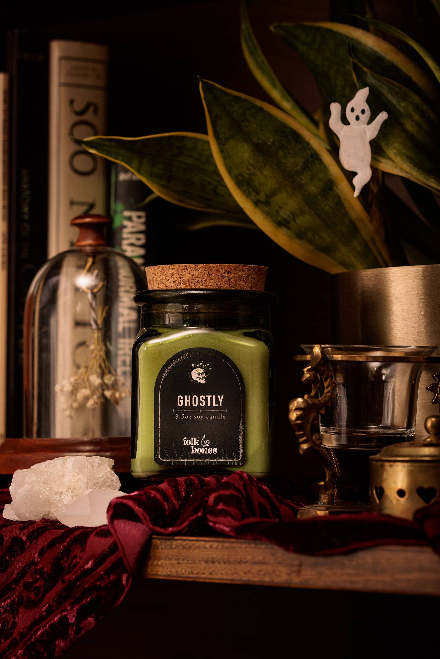 Ghostly - 8 oz Cedarwood Jasmine Pink Pepper Soy Candle
