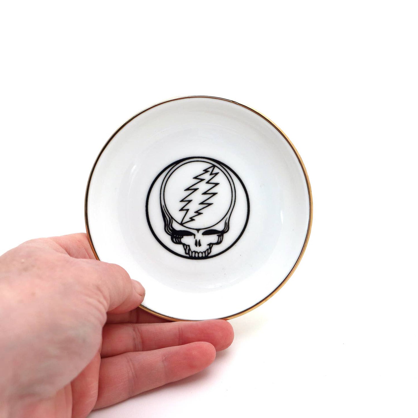 Steal your Face with 22K Gold, ring holder, trinket dish