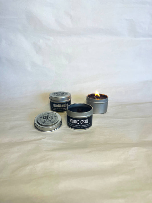 Cherry & Tobacco—1.8oz black candle | Haunted Castle