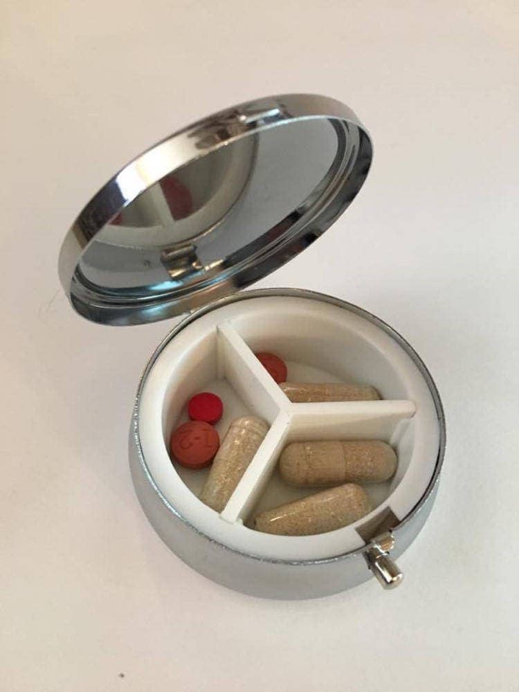 Dead Inside Pill Box Case Pillbox Holder Trinket Stash Box Funny Goth Dark Humor Gifts for Goths Existential Dread