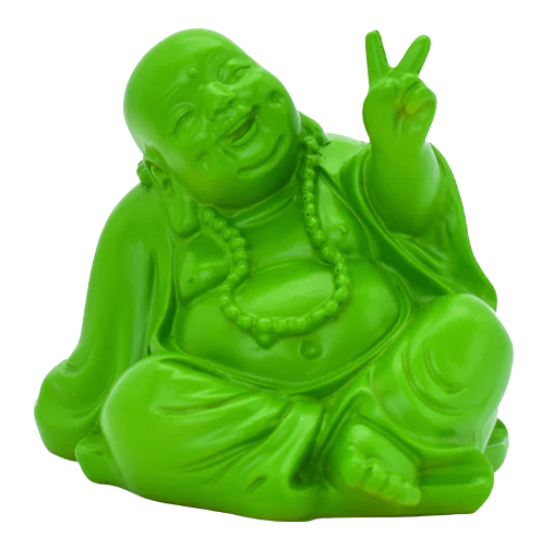 Peace Buddha – Green Resin