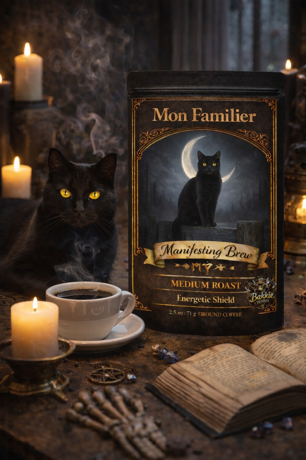 Black Cat – Mon Familier Ritual Coffee (2.5 oz) Energetic Shield Blend