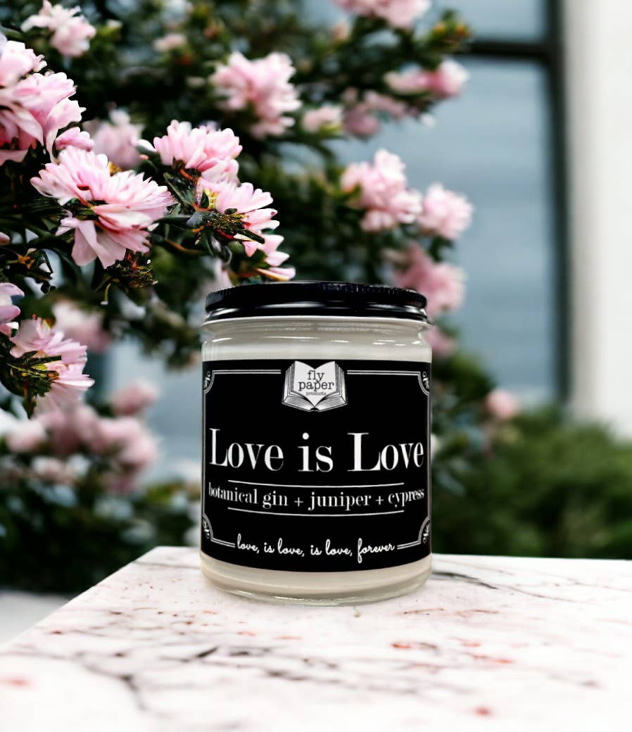 Love is Love 9oz Candle Botanical Gin + Cypress + Juniper