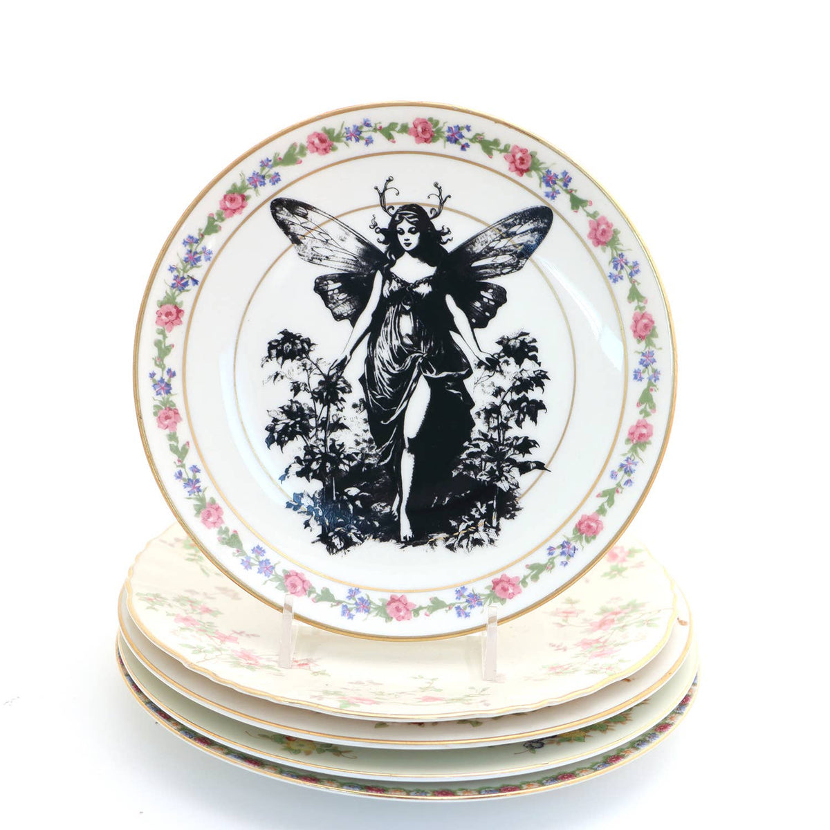 Fairy vintage upcycled 7.5" Salad Plate Program