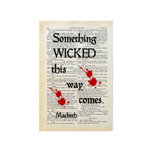 Something Wicked This Way Comes| Dictionary Print | Book Art