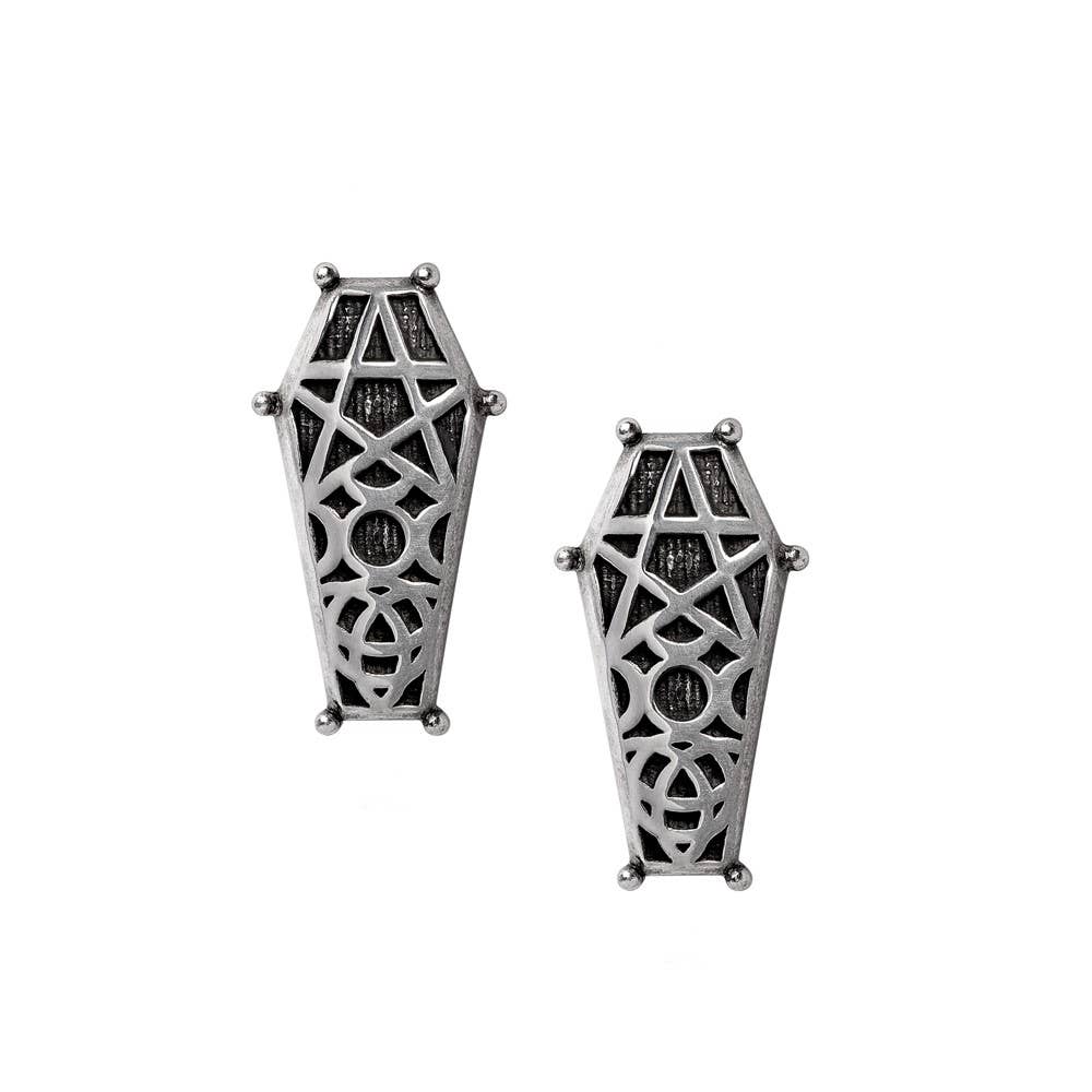 Hex Coffin (Stud Earring Pair)