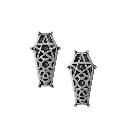 Hex Coffin (Stud Earring Pair)