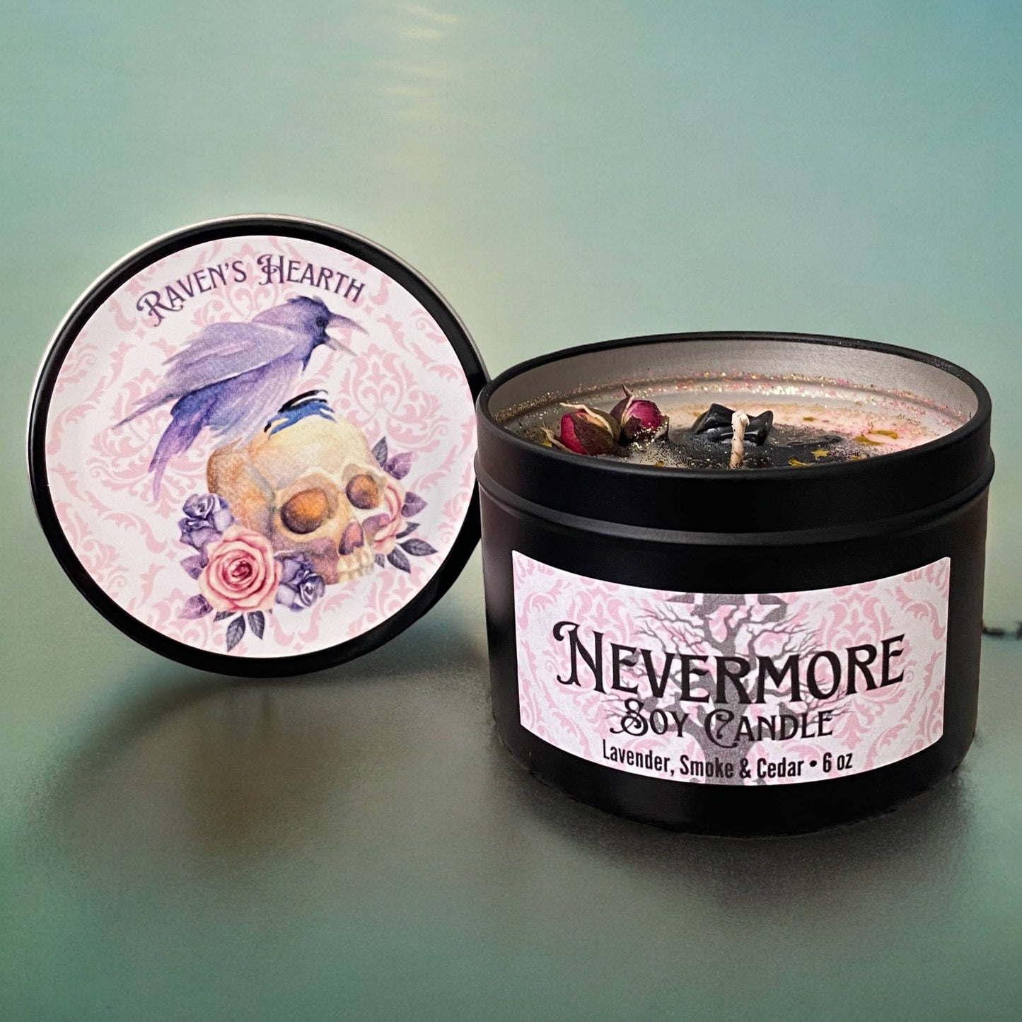 Nevermore Soy Candle | Lavender & Oud | Gothic | Vegan