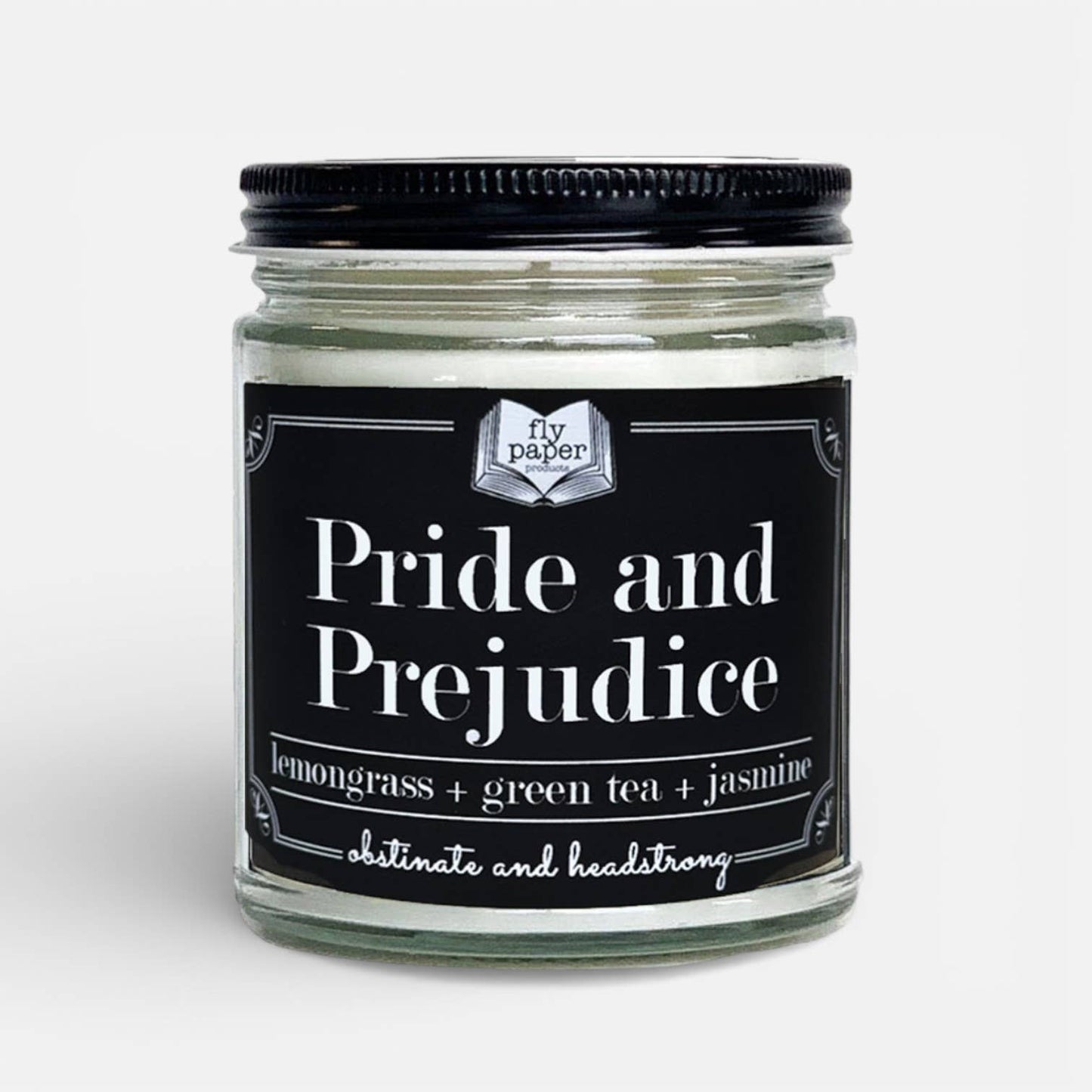 Pride and Prejudice 9 oz Candle Lemongrass + Green Tea