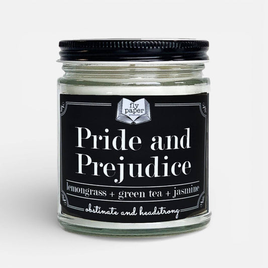 Pride and Prejudice 9 oz Candle Lemongrass + Green Tea