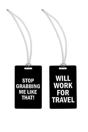 Stop Grabbing Luggage Tags - Set of 2
