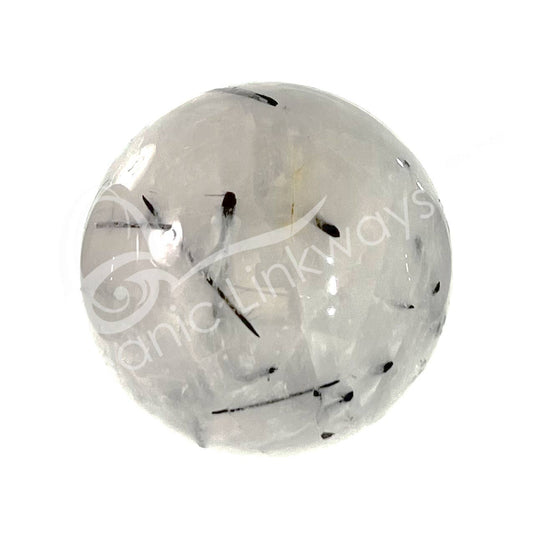 (KG)SPHERE - RUTILATED QUARTZ, BLACK 1.75-3"