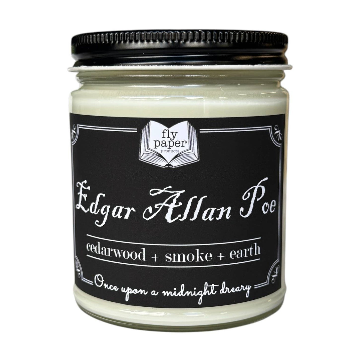 Edgar Allan Poe 9oz Candle - Cedarwood + Smoke + Earth
