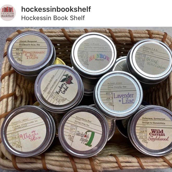 Mini Tins / book candles / sub box / bookstore sidelines